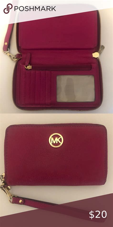 michael kors hot pink wristlet|michael kors wristlet clearance.